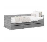 vidaXL Slaapbank met lades zonder matras 90x190 cm grijs sonoma eiken3280830 Gris G