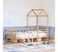 vidaXL Lit de jour avec toit 80x200 cm bois de pin massif Marron