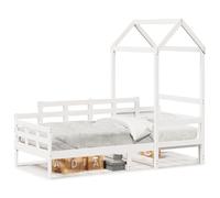 Vidaxl Lit De Jour Avec Toit Blanc 80x200 Cm Bois De Pin Massif Blanc