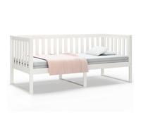 Vidaxl Lit De Jour Blanc 100x200 Cm Bois De Pin Massif Blanc