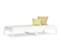 vidaXL Lit de jour Blanc 80x200 cm Bois de pin massif