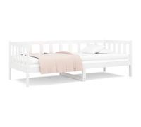 Vidaxl Lit De Jour Blanc 80x200 Cm Bois De Pin Massif Blanc