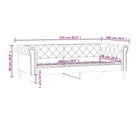 vidaXL Lit de jour blanc 90x200 cm similicuir 354227
