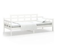 Vidaxl Lit De Jour Blanc Bois Massif De Pin 90x190 Cm Blanc