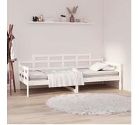 vidaXL Lit de jour Blanc Bois massif de pin 90x190 cm 820338