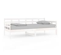 Vidaxl Lit De Jour Blanc Bois Massif De Pin 90x190 Cm Blanc