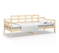 Vidaxl Lit De Jour Bois Massif De Pin 90x200 Cm Marron