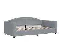 vidaXL Lit de Jour, Canapé-lit avec Dossier et Accoudoirs, Lit d'Invité, Meuble de Chambre Salon, Moderne, Gris Clair 100x190 cm Tissu