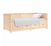 vidaXL Lit de Jour Canapé-lit Cadre de Lit d'Invité Lit d'Appoint Canapé de Salon Chambre à Coucher Intérieur 75x190 cm Bois de Pin Massif