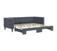 vidaXL Lit de jour, canapé-lit extensible pour chambre à coucher, salon, canapé-lit, design moderne, gris foncé, 90 x 190 cm en velours