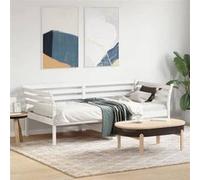 vidaXL Lit de Jour, Canapé-lit, Lit d'Invité, Meuble de Salon Chambre à Coucher Salle de Séjour, Moderne, Blanc 75x190 cm 842883 Blanc G