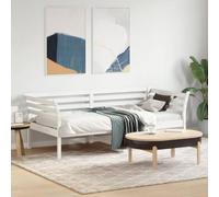 vidaXL Lit de Jour, Canapé-lit, Lit d'Invité, Meuble de Salon Chambre à Coucher Salle de Séjour, Moderne, Blanc 90x190 cm 842879 Blanc G