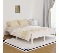 vidaXL Lit de Jour en pin Massif 140x200 cm Double Blanc