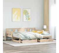 Vidaxl Lit De Jour Avec Gigogne Et Tiroirs Sans Matelas 90x190 Cm