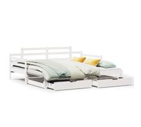 Lit de Jour avec Lit Gigogne et Tiroirs Canapé-lit Bois Pin Massif vidaXL