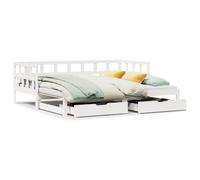 Vidaxl Lit De Jour Et Lit Gigogne Et Tiroirs 90x200 Cm Bois Pin Massif Multicolore