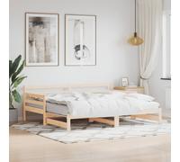 Vidaxl Lit De Jour Et Lit Gigogne Sans Matelas 80x200 Cm Bois Massif Marron