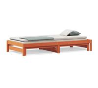 Vidaxl Lit De Jour Et Lit Gigogne Sans Matelas Cire Marron 90x190 Cm Marron