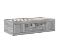 vidaXL Lit de Jour et Tiroirs, Canapé-lit, Lit de Repos, Meuble de Salon Chambre à Coucher, Moderne, Sonoma Gris 100x200cm Bois d'Ingénierie