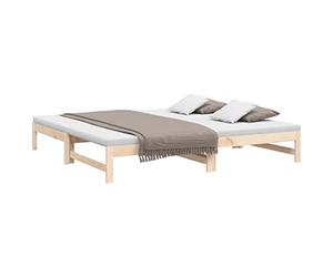 vidaXL Lit de jour extensible en bois de pin massif - 2 x (90 x 200 cm)