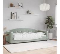 vidaXL Lit de jour gris clair 80x200 cm velours 354129 Gris G