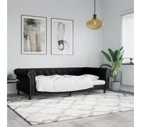 vidaXL Lit de jour noir 100x200 cm similicuir 354230 Noir G