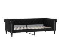 VidaXL Lit de Jour Noir 80x200 cm en Similicuir - Canapé-lit Confortable et Simple pour Lit d'Appoint