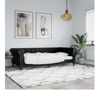 vidaXL Lit de jour noir 90x190 cm similicuir 354234