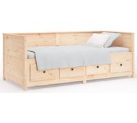 Lit de Jour Canapé-lit Cadre de Lit d'Invité Lit d'Appoint Canapé de Salon Chambre à Coucher Intérieur 100x200 cm Bois de Pin Massif