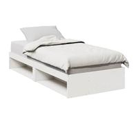 Vidaxl Lit De Jour Sans Matelas Blanc 100x200 Cm Bois De Pin Massif Blanc