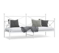 Vidaxl Lit De Jour Sans Matelas Blanc 75x190 Cm Acier Blanc