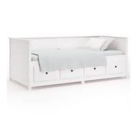 vidaXL Lit de jour Blanc 75x190 cm Bois de pin massif 820917