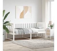 vidaXL Slaapbank zonder matras 90x190 cm massief grenenhout wit840401 Blanc G