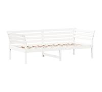 vidaXL Lit de jour sans matelas 90x200 cm Bois de pin massif Blanc