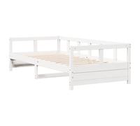 vidaXL Lit de jour sans matelas 90x200 cm bois de pin massif Blanc