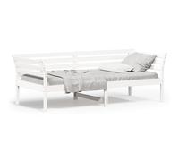 vidaXL Lit de jour sans matelas 90x200 cm Bois de pin massif Blanc