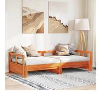 vidaXL Lit de jour sans matelas cire marron 80x200 cm bois pin massif canapé-lit lit d'invité lit de repos double lit de 854951