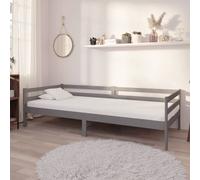 vidaXL Lit de jour sans matelas gris bois de pin massif 90x200 cm