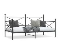 Vidaxl Lit De Jour Sans Matelas Noir 100x190 Cm Acier Noir