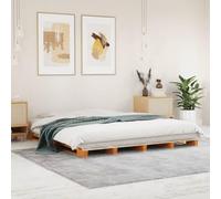 Vidaxl Lit De Palette Sans Matelas Cire Marron 180x200 Cm Pin Massif Marron