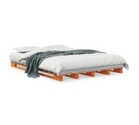 vidaXL Lit de palette sans matelas cire marron 140x200 cm pin massif 844455