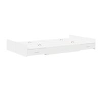 Vidaxl Cadre De Lit Avec Rangement Avec Tiroir Blanc 120 X 200 Cm Bois