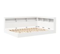 vidaXL Bibliothèque Lit avec tête de lit Blanc 140 x 200 cm Bois composite