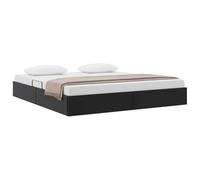 vidaXL Lit de Rangement avec matelas Noir 180 x 200 cm Faux cuir, Chambre à coucher, Design Rectangulaire, Style Moderne, Matériaux Durables, pour Espaces de Vie Confortables, Grande Option de Lit Dou