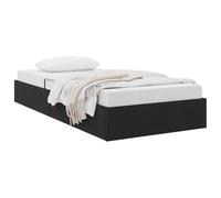 vidaXL Lit de Rangement avec matelas Noir 90 x 190 cm Velours, Chambre à coucher, Rectangulaire, Moderne, Durable, Design sympa pour petits espaces, Mobilier pratique pour un style de vie contemporain