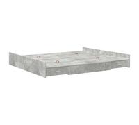 vidaXL Lit de Rangement béton Gris 180 x 200 cm en Bois d'ingénierie. Son Design est Moderne et Minimaliste, avec des tiroirs sous Le lit Super spacieux. Montage Facile, Pas Besoin de sommier, C'est