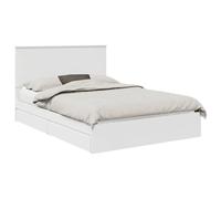 vidaXL Lit de Rangement Blanc 140 x 190 cm Bois d'ingénierie