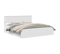 vidaXL Lit de Rangement Blanc 180 x 200 cm Bois d'ingénierie