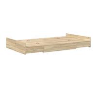 vidaXL Lit de Rangement en chêne Sonoma 120 x 190 cm, en Bois d'ingénierie, Super Minimaliste avec Un tiroir Qui Glisse, tête de lit et Pied de lit, Pas Besoin de sommier, Facile à Monter à Deux.