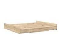 vidaXL Lit de Rangement en chêne Sonoma 180 x 200 cm, en Bois reconstitué. Il a des tiroirs intégrés sous Le Matelas, C'est Super spacieux, Facile à Monter et a Un Design Minimaliste, avec tête de li
